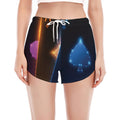 Ace Cards Print Women's Split Running Shorts