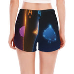 Ace Cards Print Women's Split Running Shorts