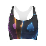 Ace Cards Print Women's Sports Bra