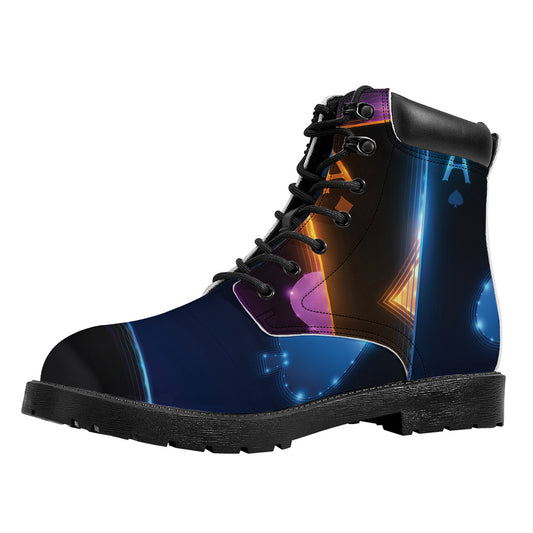Ace Cards Print Work Boots