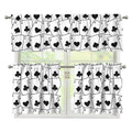 Ace Playing Cards Pattern Print 3 Piece Kitchen Curtains