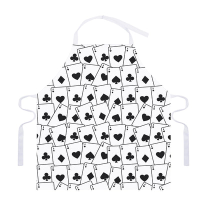 Ace Playing Cards Pattern Print Adjustable Apron