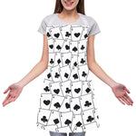 Ace Playing Cards Pattern Print Adjustable Apron