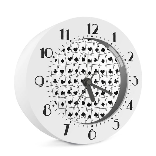 Ace Playing Cards Pattern Print Alarm Clock