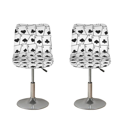 Ace Playing Cards Pattern Print Bar Stool Covers