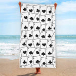 Ace Playing Cards Pattern Print Beach Towel