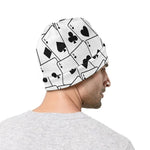 Ace Playing Cards Pattern Print Beanie