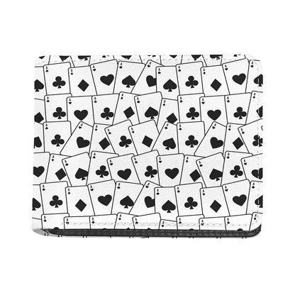 Ace Playing Cards Pattern Print Bifold Wallet