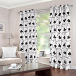 Ace Playing Cards Pattern Print Blackout Grommet Curtains