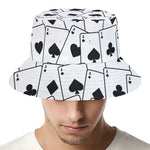 Ace Playing Cards Pattern Print Bucket Hat