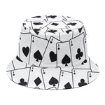 Ace Playing Cards Pattern Print Bucket Hat