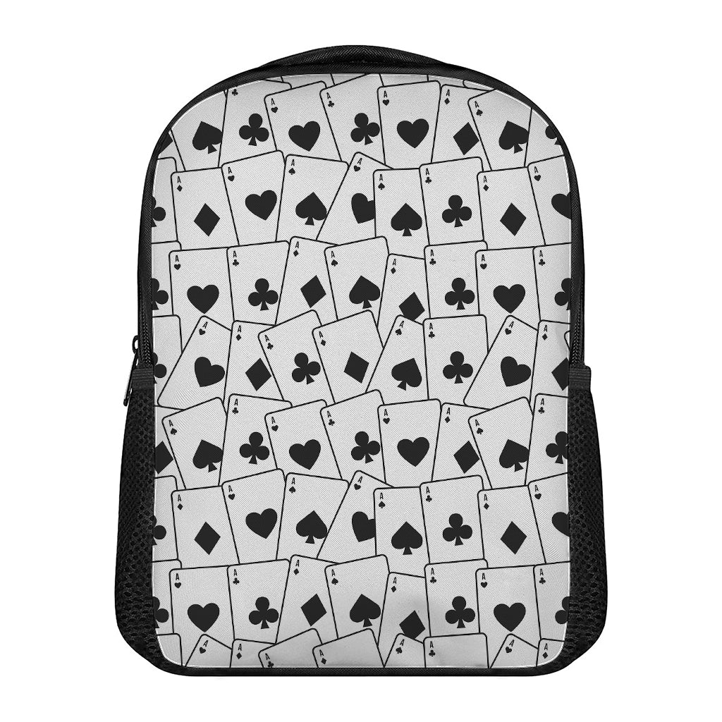 Ace Playing Cards Pattern Print Casual Backpack