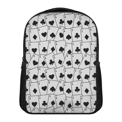Ace Playing Cards Pattern Print Casual Backpack
