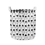 Ace Playing Cards Pattern Print Collapsible Laundry Basket