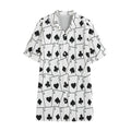 Ace Playing Cards Pattern Print Cotton Hawaiian Shirt