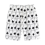 Ace Playing Cards Pattern Print Cotton Shorts
