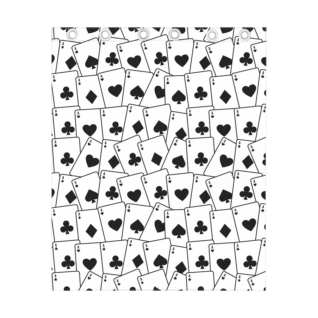 Ace Playing Cards Pattern Print Curtain