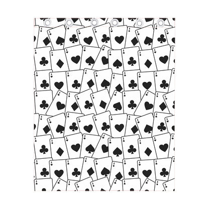 Ace Playing Cards Pattern Print Curtain