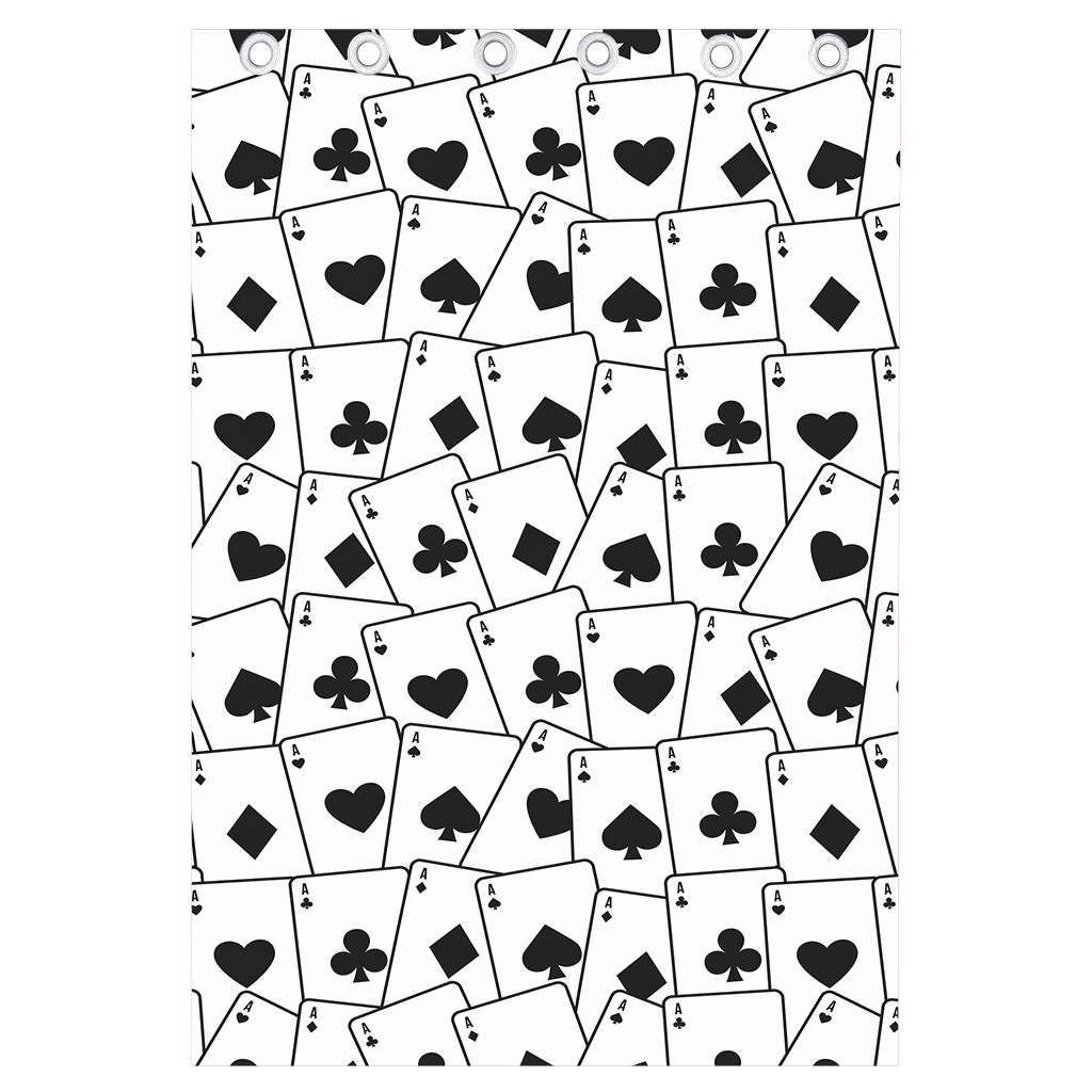 Ace Playing Cards Pattern Print Curtain