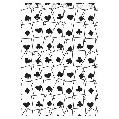 Ace Playing Cards Pattern Print Curtain