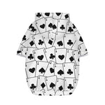 Ace Playing Cards Pattern Print Dog Zip Up Hoodie