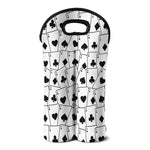 Ace Playing Cards Pattern Print Double Neoprene Wine Tote