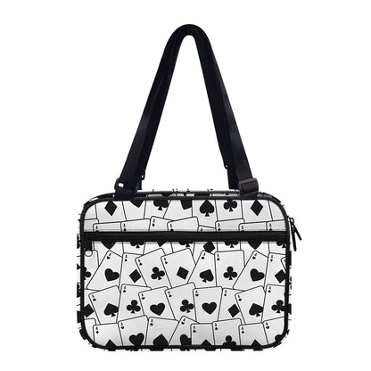 Ace Playing Cards Pattern Print Double Strap Bible Bag