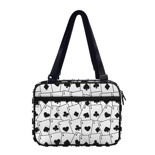Ace Playing Cards Pattern Print Double Strap Bible Bag