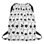 Ace Playing Cards Pattern Print Drawstring Backpack