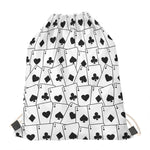 Ace Playing Cards Pattern Print Drawstring Bag