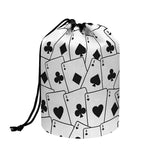 Ace Playing Cards Pattern Print Drawstring Makeup Bag