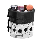 Ace Playing Cards Pattern Print Drawstring Makeup Bag