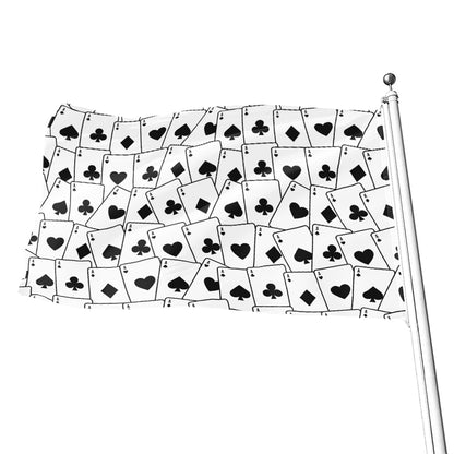 Ace Playing Cards Pattern Print Flag