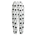 Ace Playing Cards Pattern Print Fleece Lined Knit Pants