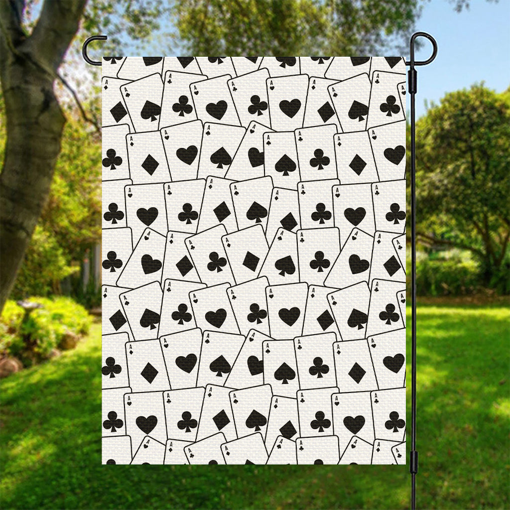 Ace Playing Cards Pattern Print Garden Flag