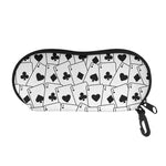 Ace Playing Cards Pattern Print Glasses Case
