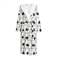 Ace Playing Cards Pattern Print Hooded Bathrobe