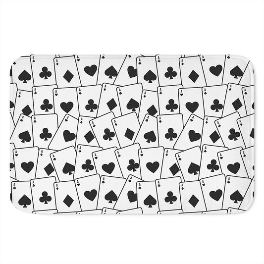 Ace Playing Cards Pattern Print Indoor Door Mat