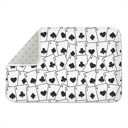 Ace Playing Cards Pattern Print Indoor Door Mat