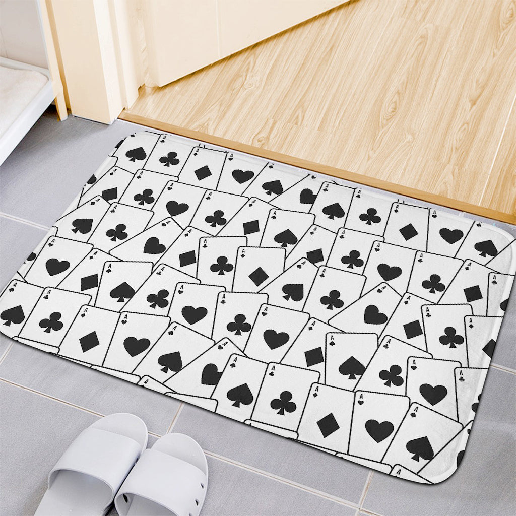 Ace Playing Cards Pattern Print Indoor Door Mat