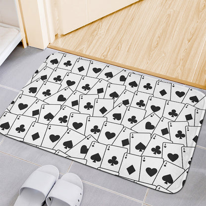 Ace Playing Cards Pattern Print Indoor Door Mat