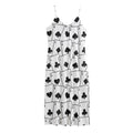 Ace Playing Cards Pattern Print Jersey Midi Cami Dress