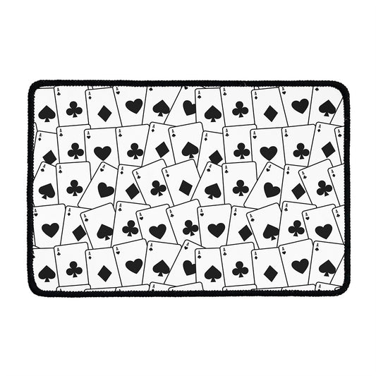Ace Playing Cards Pattern Print Kitchen Mat