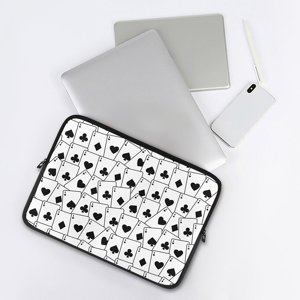 Ace Playing Cards Pattern Print Laptop Sleeve