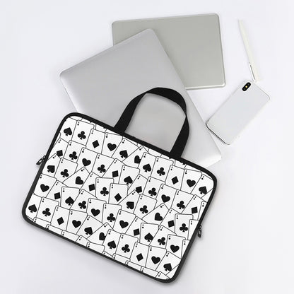 Ace Playing Cards Pattern Print Laptop Sleeve With Handle