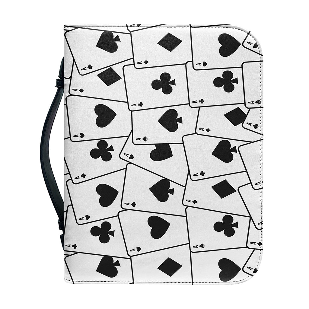 Ace Playing Cards Pattern Print Leather Bible Cover