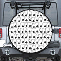 Ace Playing Cards Pattern Print Leather Spare Tire Cover
