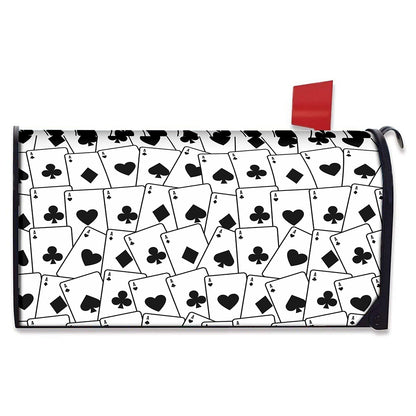 Ace Playing Cards Pattern Print Mailbox Cover