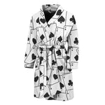 Ace Playing Cards Pattern Print Men's Bathrobe