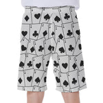 Ace Playing Cards Pattern Print Men's Beach Shorts